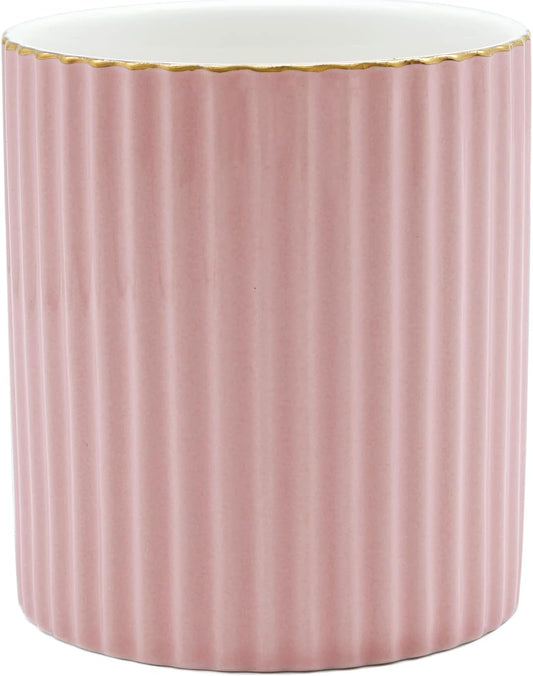 CROWNOS Pen Holder for Desk, Ceramic Pencil Cup Office Desk Organizer, Makeup Brush Holder (Pink)