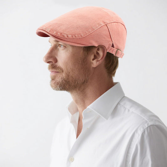 Newsboy Cap for Men Adjustable Flat Ivy Gatsby Cabbie Driving Hat Breathable Denim Cotton Golf Cap