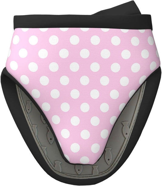 Mini Silicone Oven Mitts, Light Pink Polka Dot Print B Oven Mitts Heat Resistant, Pot Holders for Kitchen Cooking & Baking Gloves