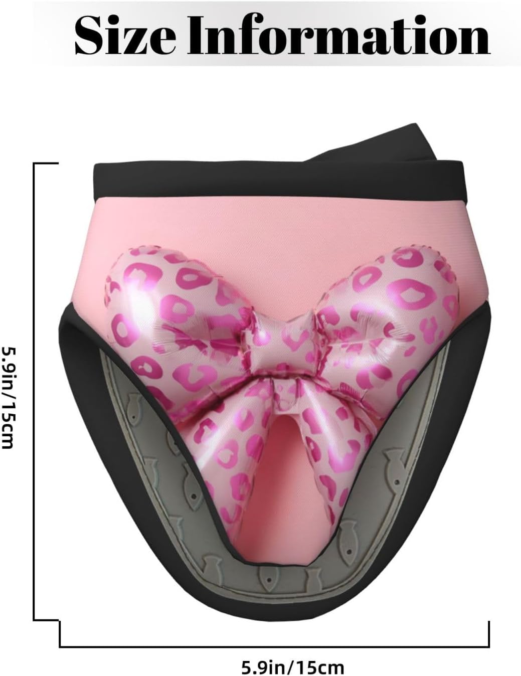 Light Pink Bow Balloon Leopard Pattern Mini Silicone Oven Mitts Heat and Slip Resistant Kitchen Mittens,Short Oven Gloves for Safe Cooking Baking & Grill,5.9"X5.9"