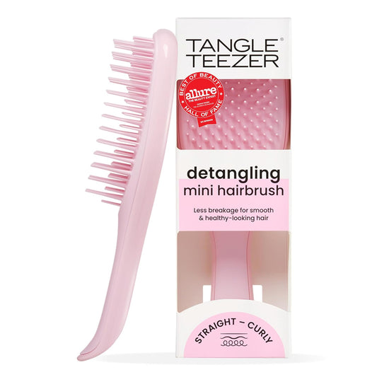 Tangle Teezer Ultimate Detangler Brush, Eliminates Knots & Reduces Breakage, Travel-Size Mini Hair Brush for Straight to Wavy Hair Types, Millennial Pink