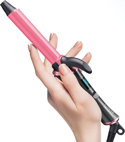 CIVEYA 3/4 Inch Curling Iron for Short Hair, Dual Voltage Curling Iron Travel Size with 5 Adjustable Heat Settings, Mini Curling Irons Ceramic Barrel with Argan Oil Infused