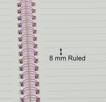 Yansanido Spiral Notebook, 4 Pcs A5 Thick Plastic Hardcover 8mm Ruled Pink 80 Sheets -160 Pages Journals for Study and Notes (Ruled-4pcs Light Pink, A5)