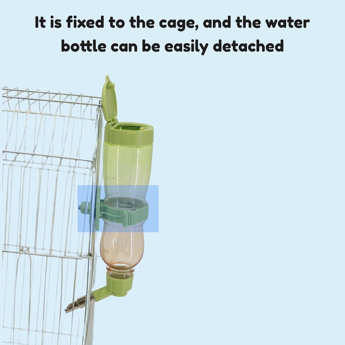 Leak-Proof Small Animal Water Bottle for Chinchillas, Guinea Pigs & Rabbits, Bird & Parrot Water Dispenser (Pink, 8.12oz)