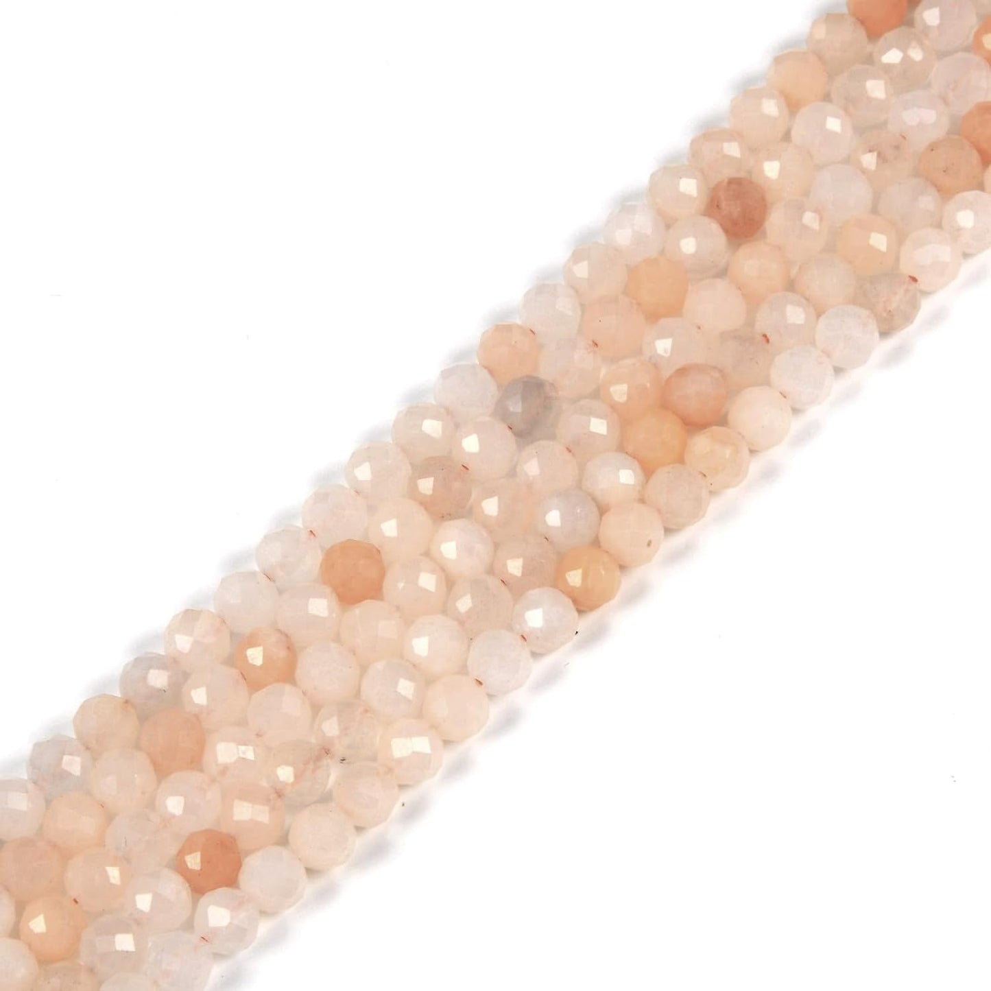 Peach Aventurine 4mm Faceted Round Beads Loose Beads 16 Inch for Jewelry Making Beads