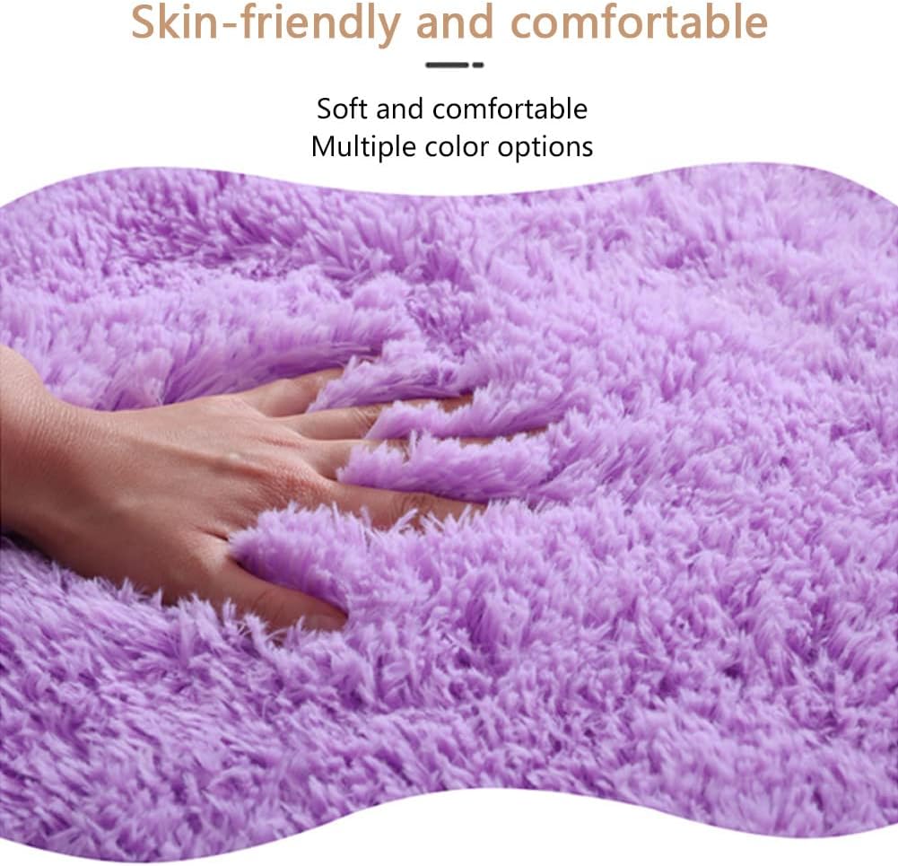 SEAHOME Bathroom Rug Sets 3 Piece Non Slip, Toilet Lid Cover and Contour Mat, Bath Mats Shower Mat for Tub (Pink)