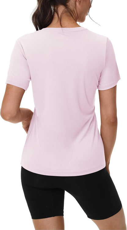 Cavva Women's Short Sleeve Workout Tops UPF 50+ Athletic Shirts Quick Dry Sun Protectioin Rash Guard for Gym Tee