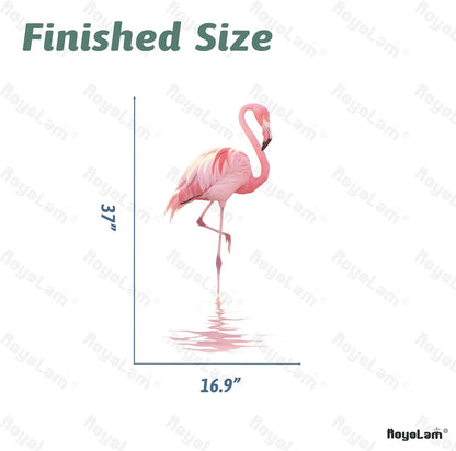 Lifelike Pink Flamingo Bird Wall Decal Nursery Animal Wall Sticker Removable Peel and Stick Wall Art Decor for Kid Baby Classroom Preschool Living Room Playroom Bedroom School