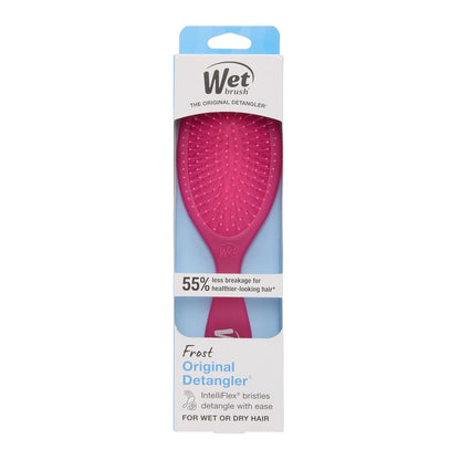 Wet Brush Original Detangler Hair Brush, Pink Frost - Ultra-Soft IntelliFlex Bristles - Detangling Brush Glides Through Tangles For All Hair Types (Wet Dry & Damaged Hair) - Women & Men
