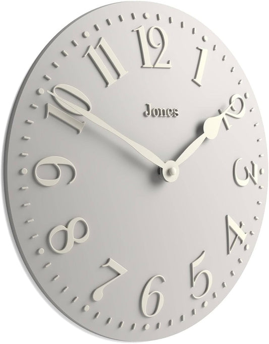 JONES CLOCKS® Betty wall Clock | Classic Convex Clock | 12 inch | Rose Pink | Stylish Elegance Perfect for the Kitchen, Living Room, Office or Bedroom