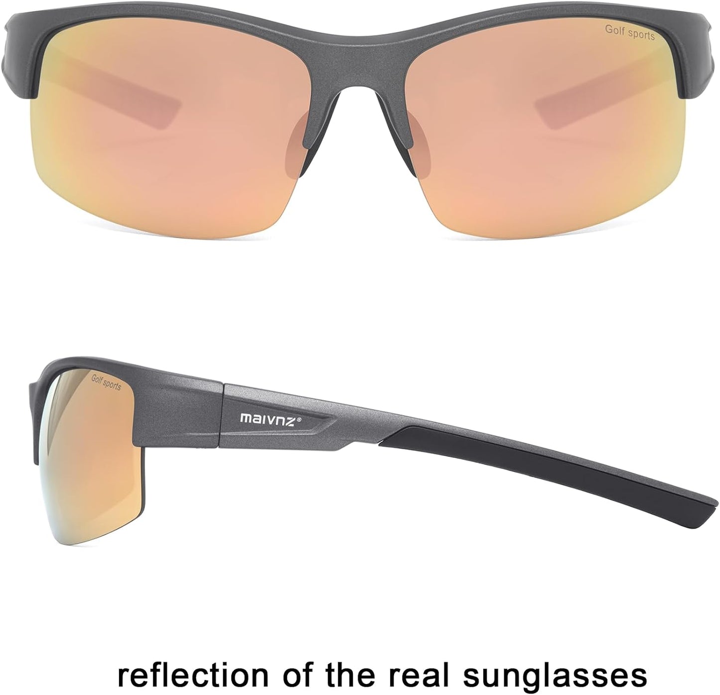 maivnz HD Lightweight Golf Sunglasses for Men Women, Golf Ball Finder Glasses, UV400 Eyewear & Golf Gifts for Golfers