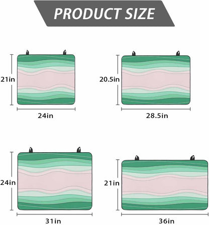 Stove Top Covers for Electric Stove, Green Stripes Induction Cooktop Cover Protector, Light Pink Ombre Simple Abstract Lines Range Mat for Glass Top Stove, Dish Drying Mat Kitchen Countertop, 28"x20"