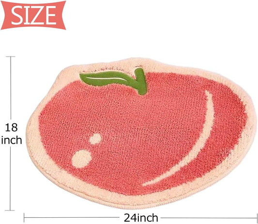 Peach Shage Bathroom Rug Mat Non-Slip Microfiber Shower Bath Rug Absorbent Bath Mat for Bathroom Machine Washable