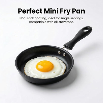 4.7 Inch Egg Frying Pan - Mini Nonstick Skillet for Single Eggs,Pancakes & Appetizers,Heat Resistant Handle, Induction Compatible Small Pan for Gas & Electric Stovetops-(Pink)