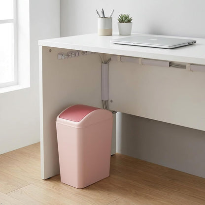 Kekow 4.5 Gallon Plastic Trash Can with Swing-Top, Swing Lid Waste Can, Pink