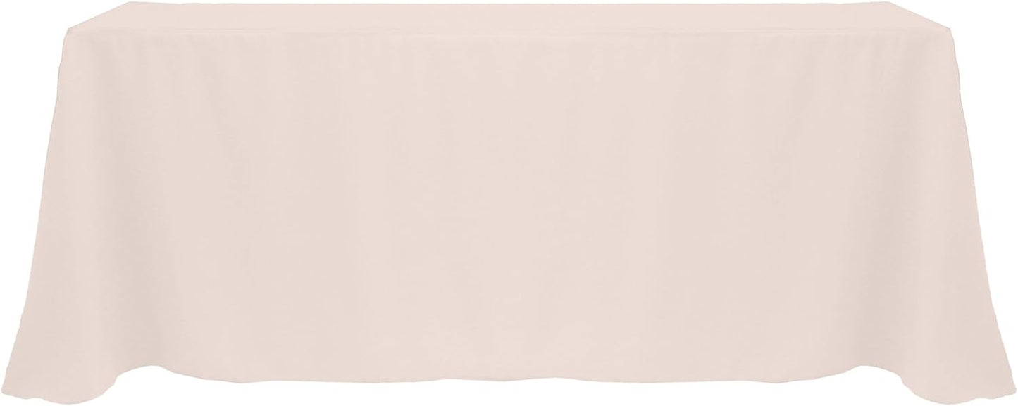 Ultimate Textile 90 x 120-Inch Rectangular Polyester Linen Tablecloth Ice Peach