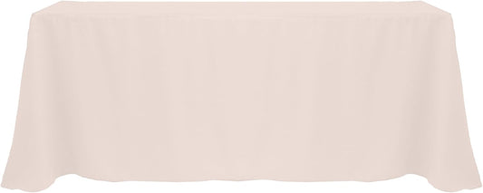 Ultimate Textile 90 x 120-Inch Rectangular Polyester Linen Tablecloth Ice Peach