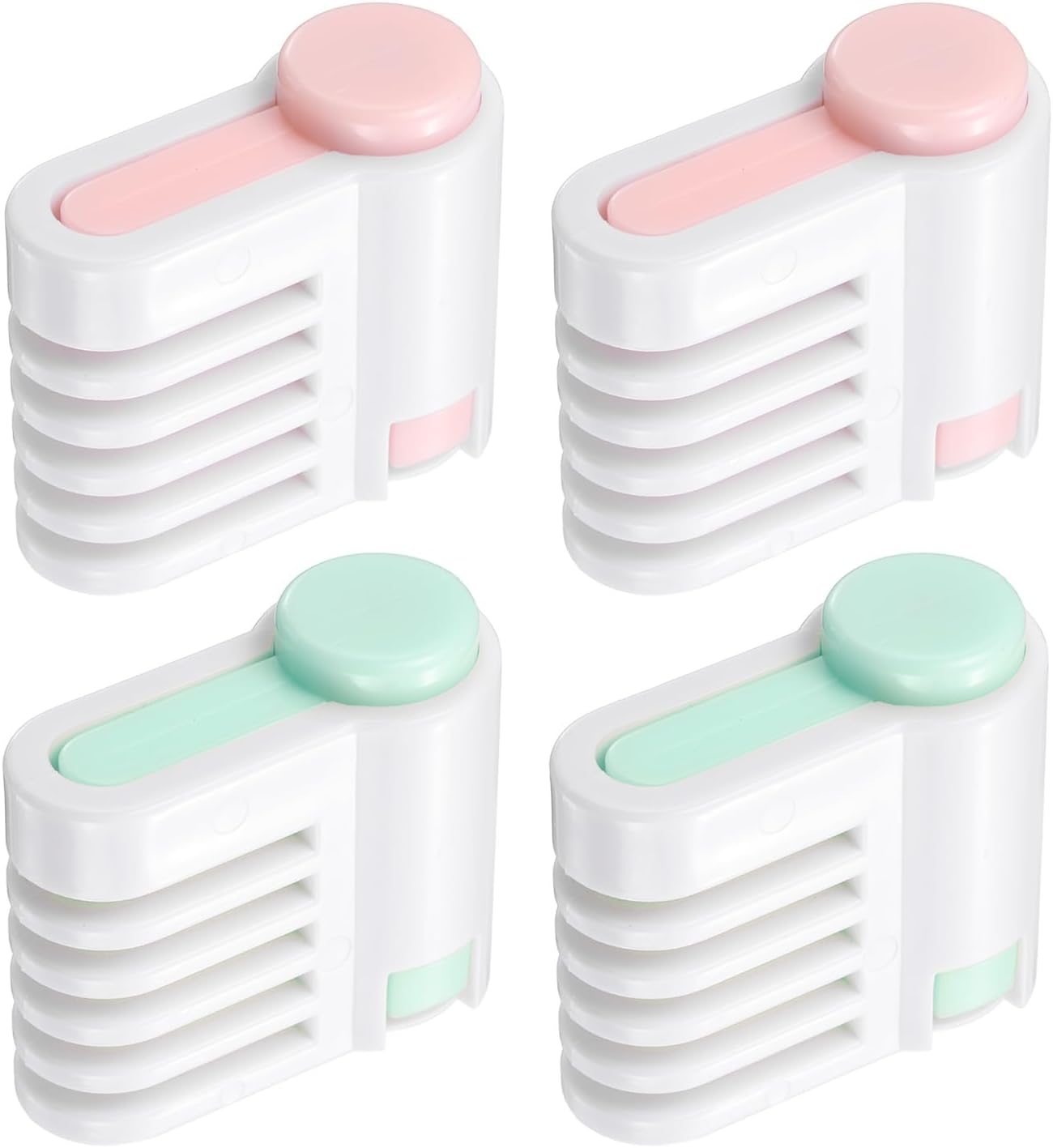 uxcell 2 Pcs Cake Leveler Slicer, DIY Cake Slicer 5 Layers, Light Pink/Light Green