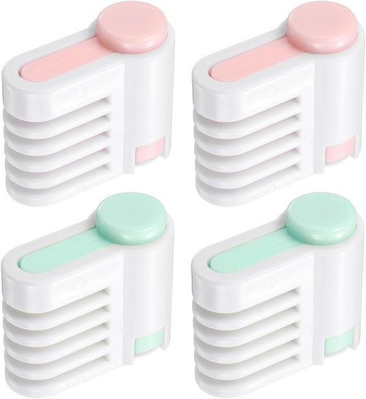 uxcell 2 Pcs Cake Leveler Slicer, DIY Cake Slicer 5 Layers, Light Pink/Light Green