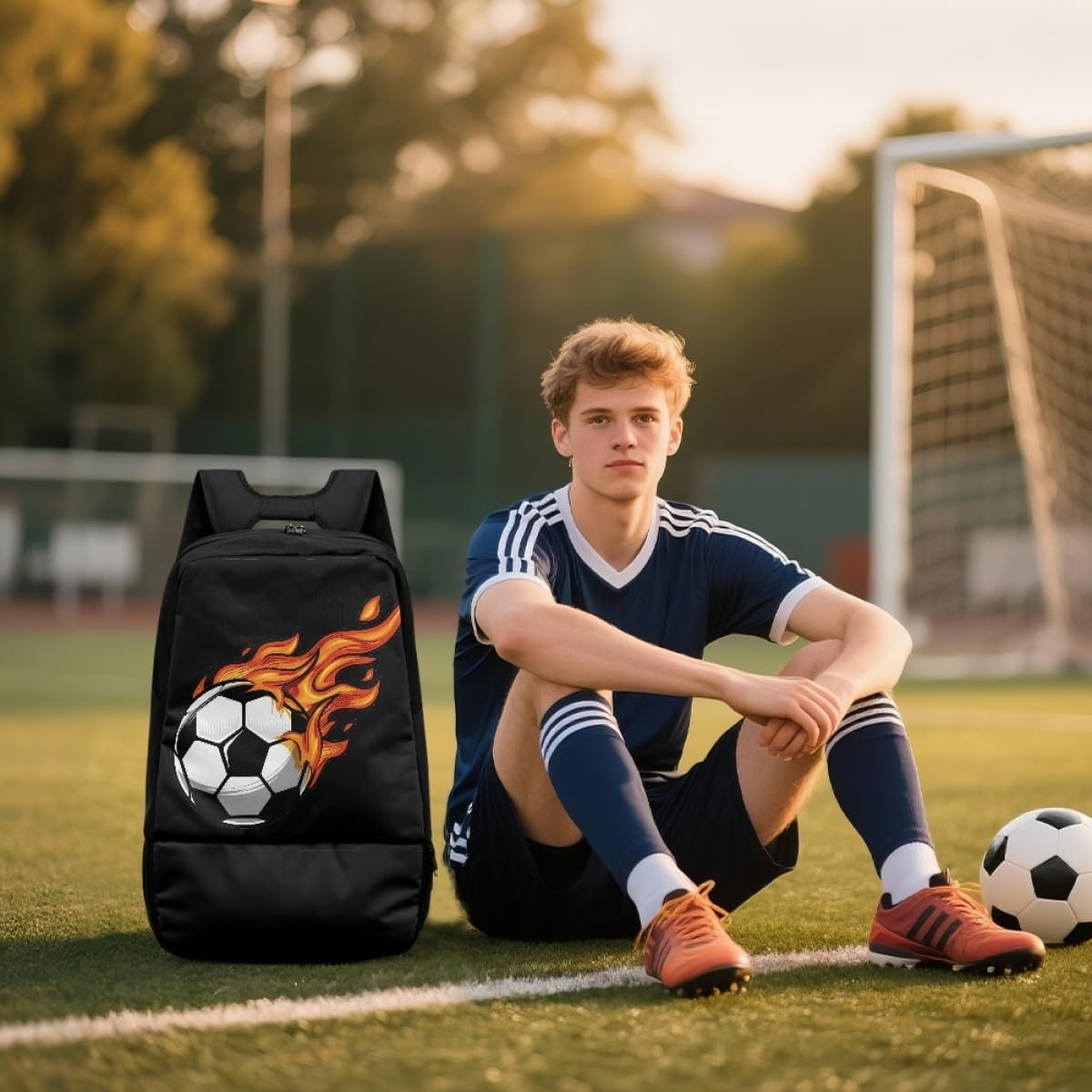 Personalized Sports Backpack for Basketball Soccer Volleyball Football, Custom Ball Backpacks with Separate Shoe Compartment, Customized Name Number Logo Training Gym Bag, LightPink