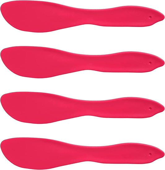 Linden Sweden Multi Purpose Spreaders | Versatile Butter Knife for Soft Cheese or Frosting | Safe for Kids | BPA-Free and Dishwasher-Safe | 2 Packs with 2 Spreaders Each | Made in Sweden | Pink
