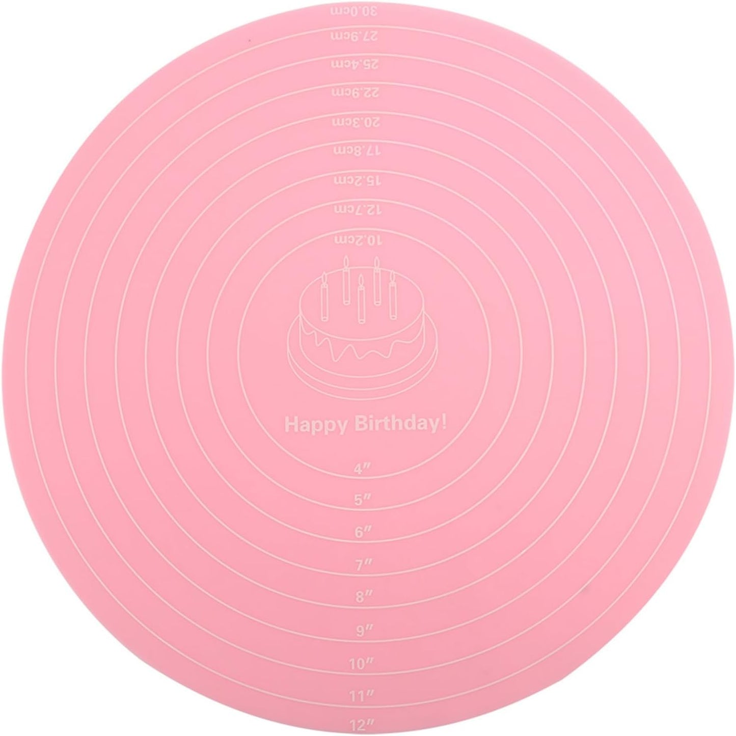 Dough Mat, Silicone Pastry Mat, Kneading Mat, With Measurements, for Making Cakes, Cookies, Macarons Bread and Pastry, 11.81x11.81x0.04 inch, Pink