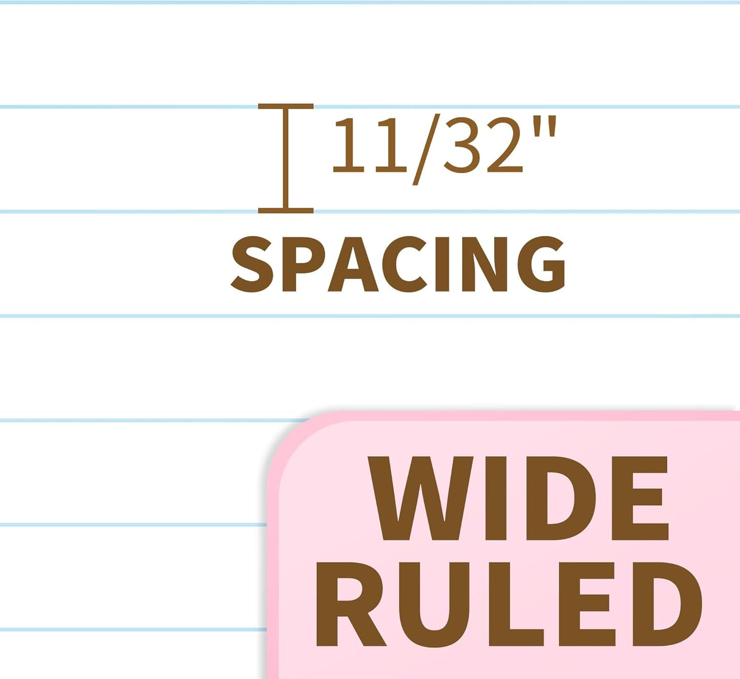 SUNEE Spiral Notebook, 1-Subject, Wide Ruled Paper, 8" x 10-1/2", 100 Sheets per Notebook, 3-Hole Punched Paper, Water Resistant Cover, Double-sided Pockets, Spiral Lined Notebooks for School, Pink