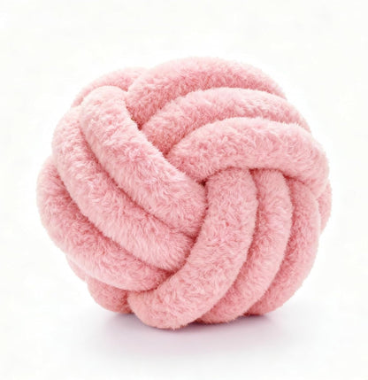 Throw Pillows - Knot Ball Pillow Throw Cushion Home Sofa Decoration Plush Knotted Handmade Round Pillows Pink 8 Inch