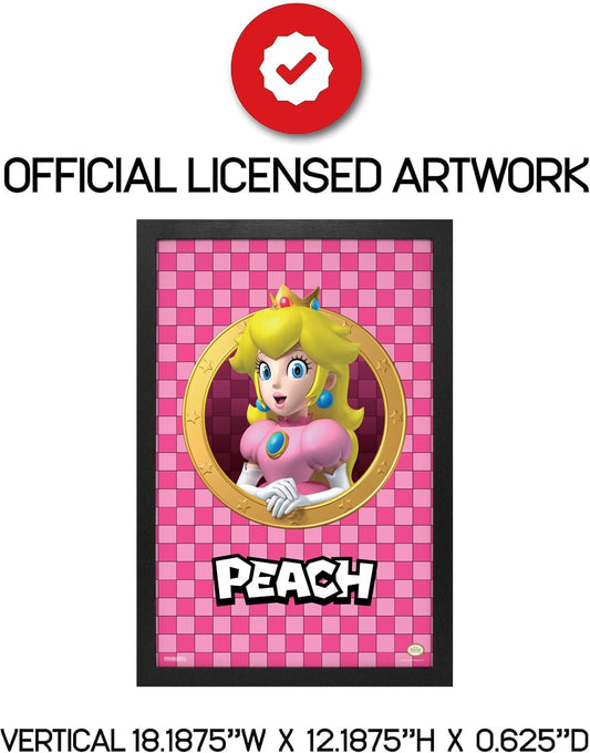 Pyramid America - Super Mario- 3D Port- Princess Peach - 11 x 17 Framed Poster Wall Art Print