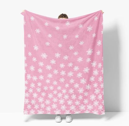 Horaldaily Spring Summer Flannel Blanket Throw, Pink Watercolor Painting Flowers Soft Fuzzy Plush Cozy Fleece Blankets for Couch Sofa Bed Lounging, Ideal Gifts for Kids Adults Wife Self, 50x60