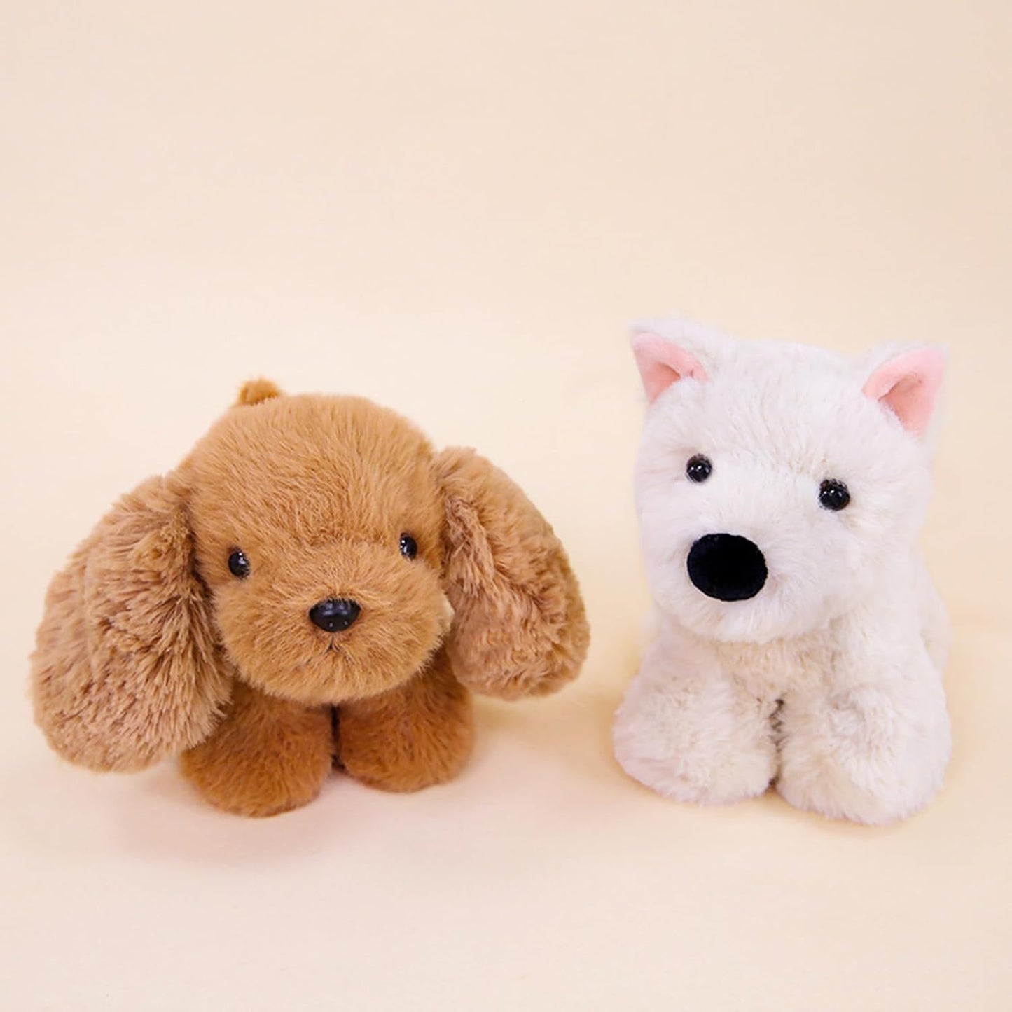 PEACH CAT Golden Retriever Dog Stuffed Animal Cute Puppy Plushies Small Plush Toys Gifts for Kids Brown