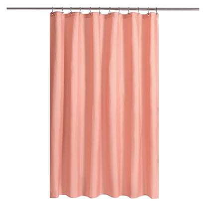 N&Y HOME Fabric Shower Curtain or Liner with Magnets - Hotel Quality, Machine Washable, Water Repellent - Coral, 72x72