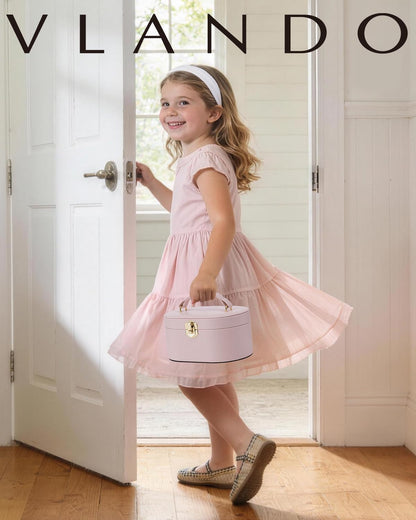 VLANDO Musical Jewelry Box for Girls - Kid Music Box with Ballerina for Birthday Bedroom Decor - Birthday Gift for Girls Ages 4 5 6 7 8-12 Year Old - Pink