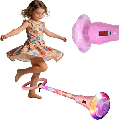ankle skip ball,foldable jump toy,indoor & outdoor gift for girls aged 8–12 | with LED Flashing Lights and Digital Counter,kids exercise equipment gymnastics for 9 year old girl birthday gifts