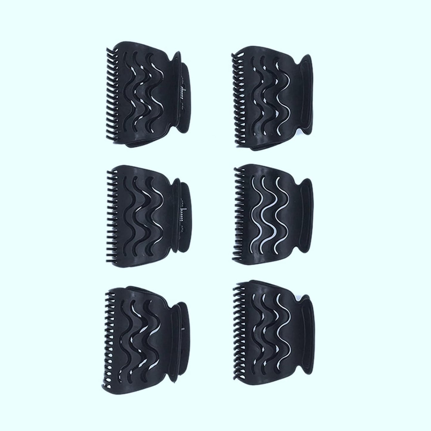 6pcs/set Detachable Handle Hair Roller Brush with Positioning Clips Aluminum Ceramic Barrel Curler Comb for Fine, Thick Hair - Pink