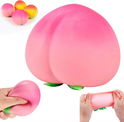 Peach Peach Toys Slow Rising Soft Peach Fruit Toy, Stress Relief Squishy, Stuffed Plush Gift (Pink)