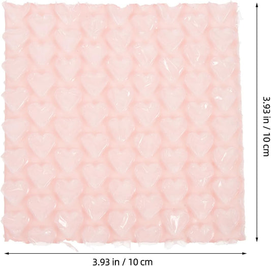 50pcs Pink Heart-shaped Air Packaging Bags Inflatable Plastic Bubble Cushions for Efficient Protection and Void Fill Shipping Material Box Void Filler for Fragile Items and Parcels