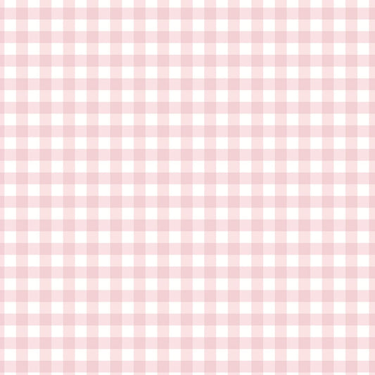 Plaid Peel and Stick Wallpaper – Pink Boho Checkered Contact Paper, Removable Vinyl Self-Adhesive Plaid Wallpaper for Bedroom, Nursery Room, Study Room, Living Room, 17.7''x197''