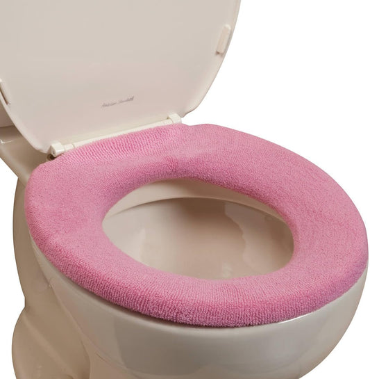 Elastic Cushioned Toilet Seat Cover Universal Fit Pink