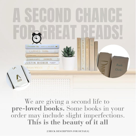 Decorative Books for Home Decor – Real Hardcover Stack in Curated Colors, Coffee Table Collection, Interior Design Aesthetic, Recycled Library Decorations (Pink, Set of 3 Books)