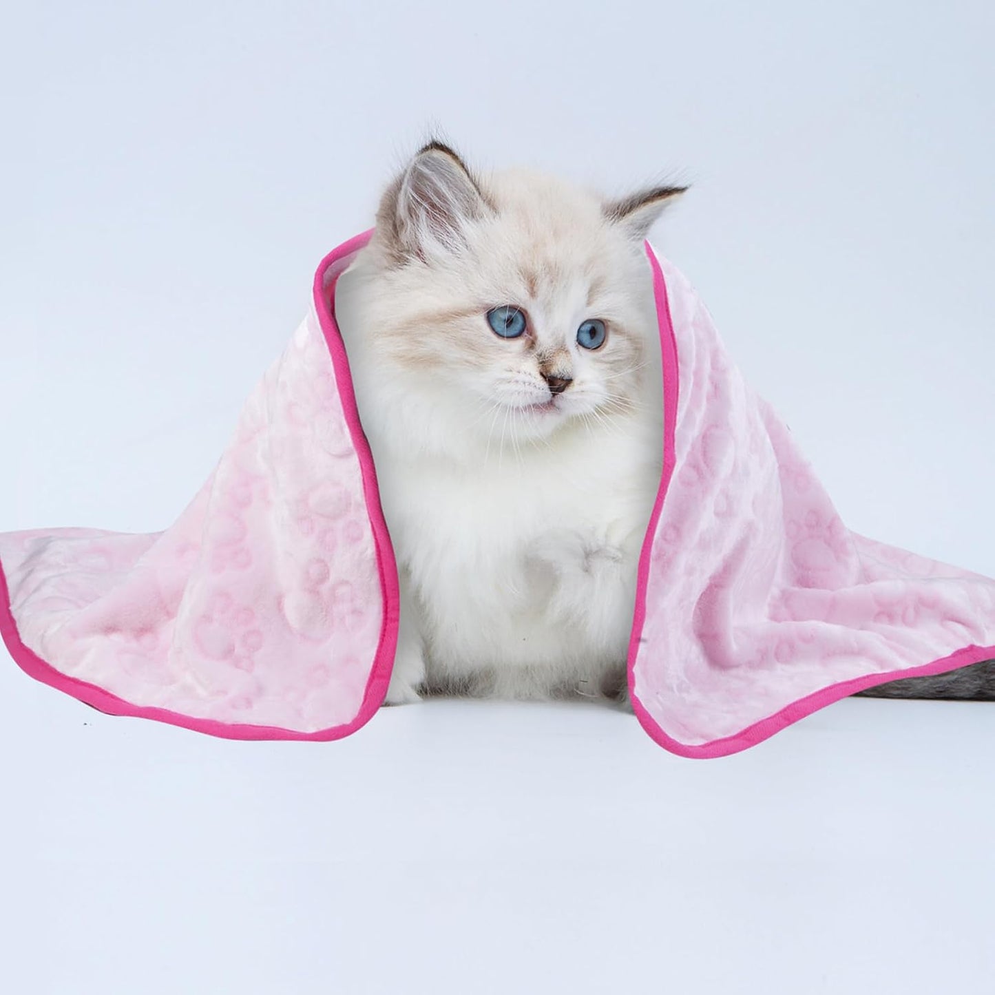 Stuffed 3pcs Premium Soft Dog Blankets for Small Dogs, Cat Blanket Calming Washable for Bed Couch Crate Protection Cover, Dog Puppy Kitten Essentials Christmas Dog Gifts, 24 * 16 inches, Pink