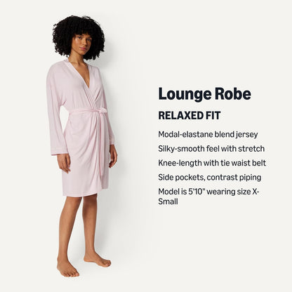 Amazon Essentials Women's Long Sleeve Robe, Modal-Blend Bathrobe