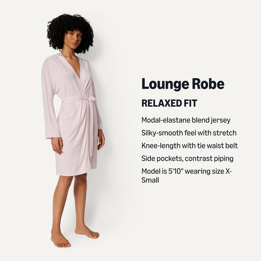 Amazon Essentials Women's Long Sleeve Robe, Modal-Blend Bathrobe