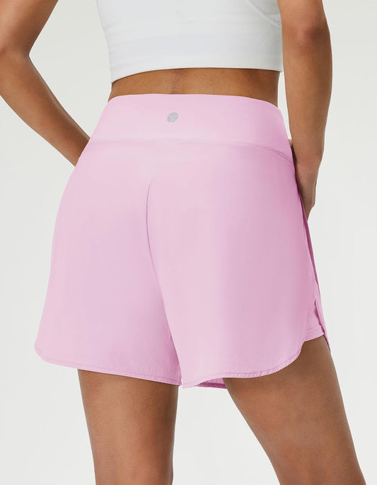 M MAELREG Women's 2 in 1 Golf Shorts 4" Inseam, High Waisted Tennis Running Athletic Spandex Underneath Liner 3 Pockets