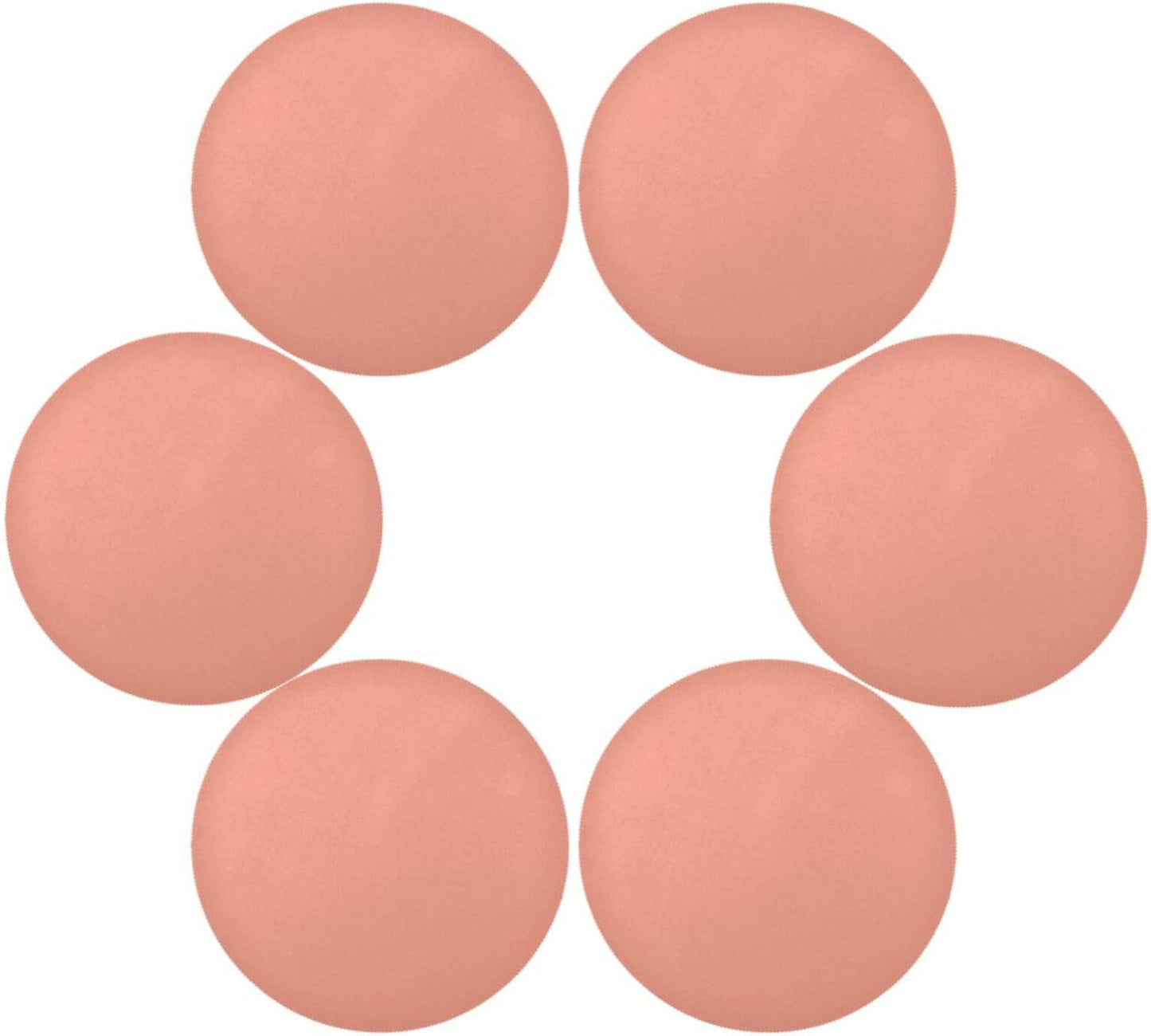 Peach Color Round Placemats, Non-Slip Washable Table Mats Set of 6, 15.4 Inch Heat-Resistant Place Mats for Kitchen