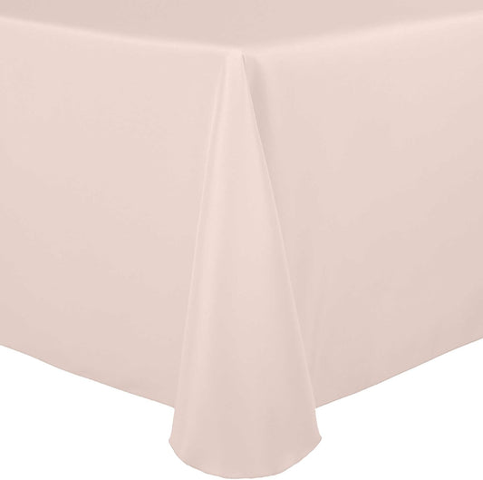 Ultimate Textile 108 x 132-Inch Rectangular Polyester Linen Tablecloth Ice Peach