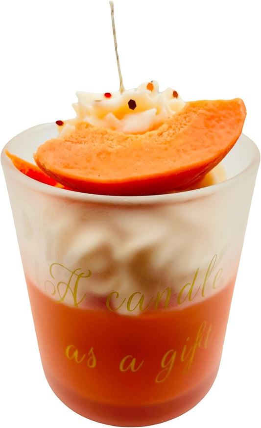 Jar candles, Aromatherapy Candles, Handmade, Strong Candles for Home 10 oz 50-60 Hour Burn, All Natural Soy, Non Toxic (Peaches and Cream)