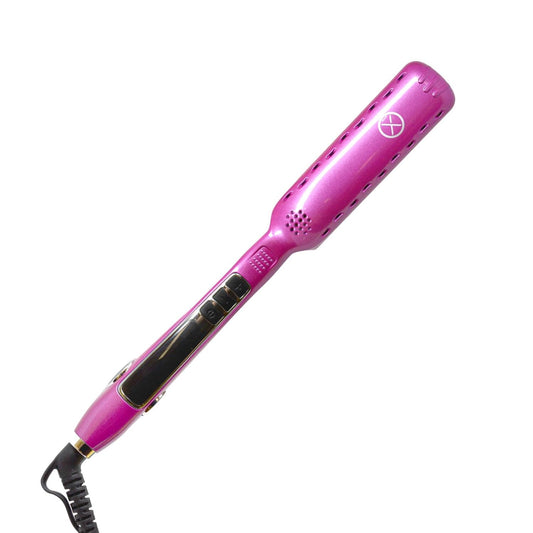 PRO Hair Flat Iron Straightener Nano 1.5" Titanium Plate Safety Auto Shut Off Heat up to 450F Pink Color