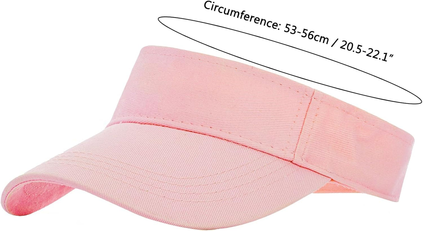 Toddlers Kids Visor-Sun-Hat Cotton Sport Golf Visor Cap Hat Adjustable fit 2-6 Years Old