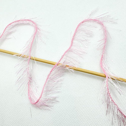 Eyelash Dazzle Fun Fur Yarn with Metallic Sparkle 100 Gram (3.53 Ounces) 120 Yards (110 Meters) (Pink - Iridescent)